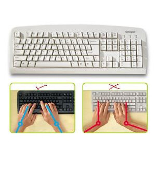 Kensington Comfort Type Keyboard PS/2 Weiß Tastatur
