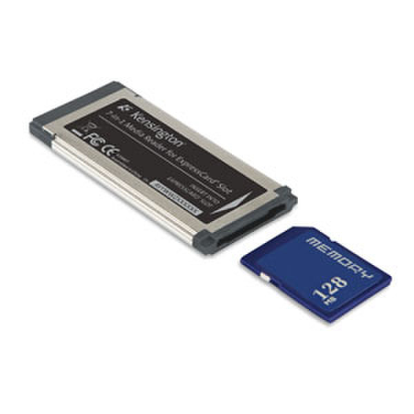 Kensington Media Reader 7-in-1 - Memory Stick, xD-Picture Card. Black card reader
