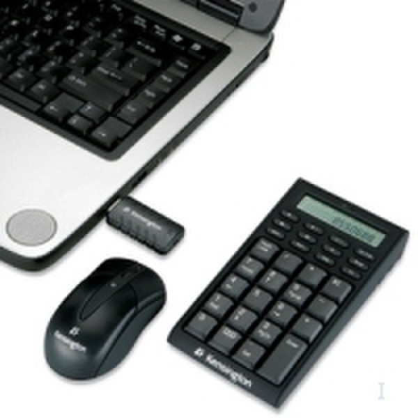 Kensington Wireless Notebook Keypad/Calculator and Mouse Set Беспроводной RF Черный клавиатура
