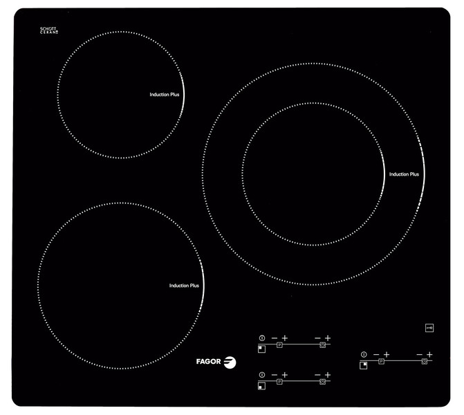 Fagor IF-3BS built-in Electric induction Black hob