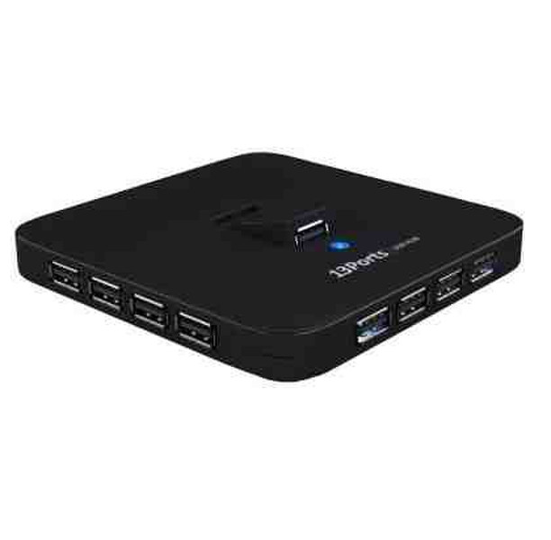 Ultron USB-Hub 13 Port 480Mbit/s Schwarz