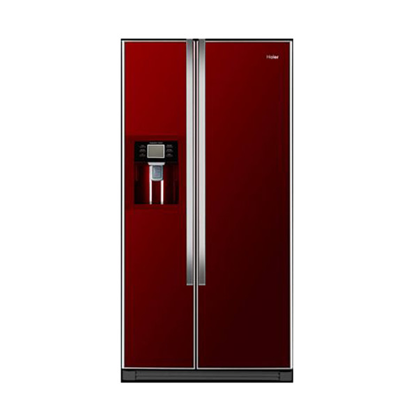 Haier HRF-663CJR freestanding 500L A+ Red side-by-side refrigerator
