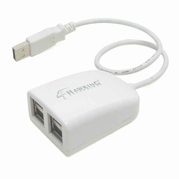Hawking Technologies 4-Port USB 2.0 Hub 480Мбит/с Белый хаб-разветвитель
