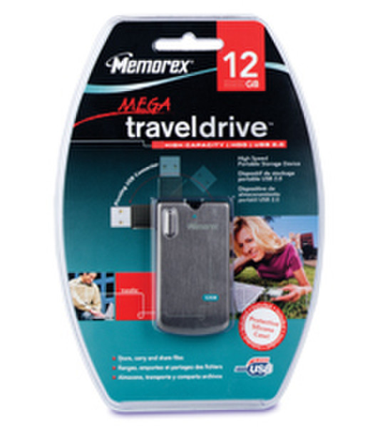 Imation Mega TravelDrive 12GB 2.0 12GB Silver external hard drive