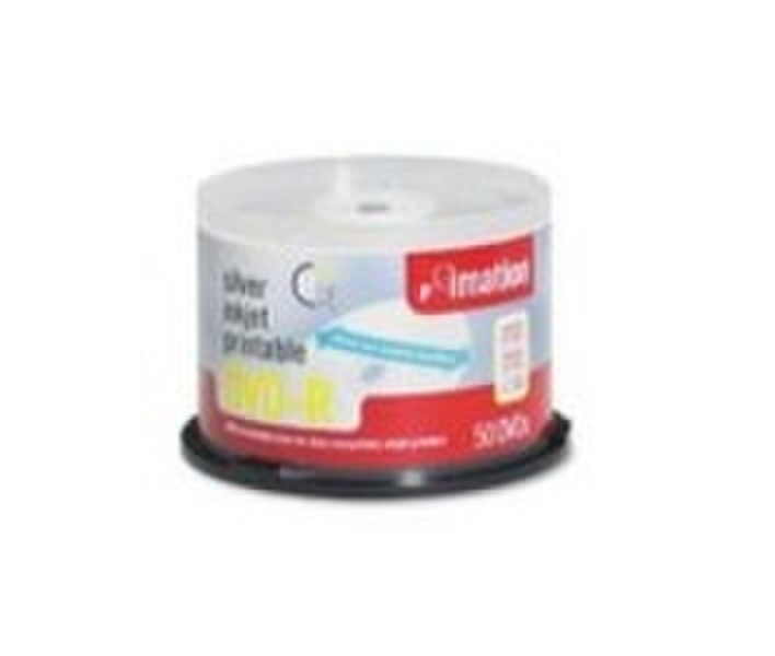 Imation DVD-R 8x 50pk Spindle - Silver Inkjet 4.7GB DVD-R 50Stück(e)