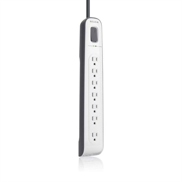 Belkin BV107200-04 7розетка(и) 120В 1.2м Черный, Белый сетевой фильтр