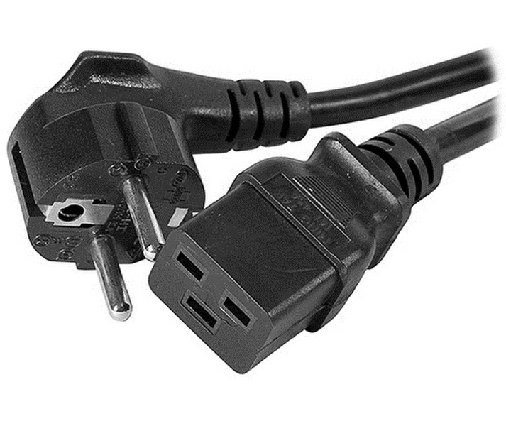 Eaton FR/Schuko - IEC C19, 1.9m 16A, 2 pcs 1.9м C19 coupler Черный кабель питания