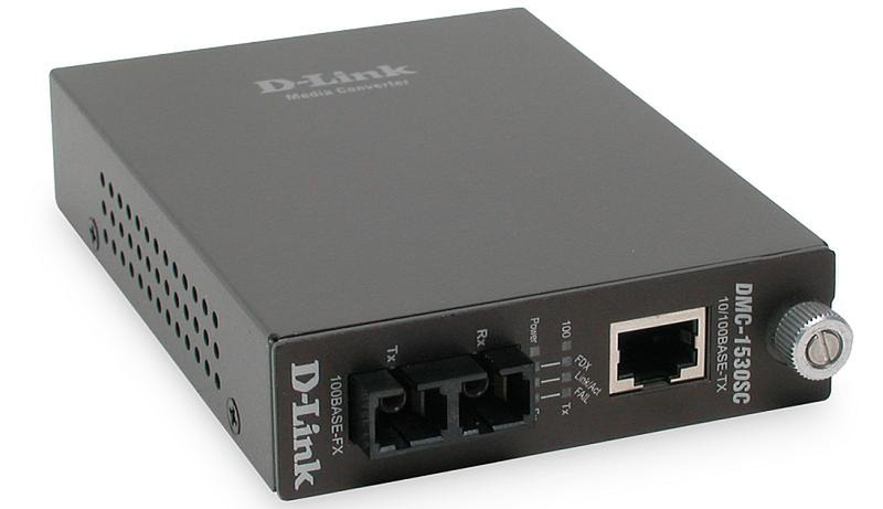 D-Link DMC-1530SC 100Мбит/с Single-mode сетевой медиа конвертор