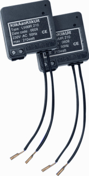 KlikAanKlikUit AWMR2-210 RF Wireless press buttons Black remote control