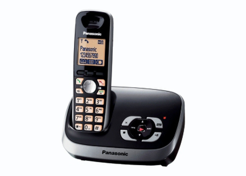 Panasonic KX-TG6521 DECT Идентификация абонента (Caller ID) Черный телефон