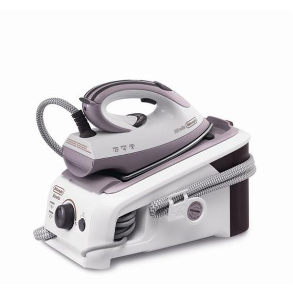 DeLonghi VVX1660 2200W 0.7L Stainless Steel soleplate Purple,White steam ironing station
