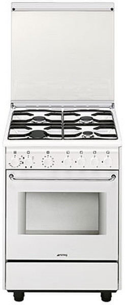 Smeg CB60SV8 Freestanding Gas hob A White cooker