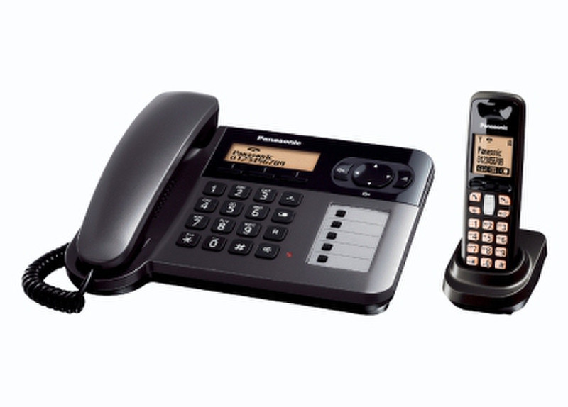 Panasonic KX-TG6451 DECT Anrufer-Identifikation Schwarz Telefon