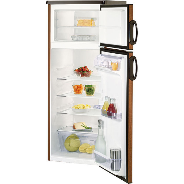 Zoppas PD243N freestanding A+ Walnut fridge-freezer