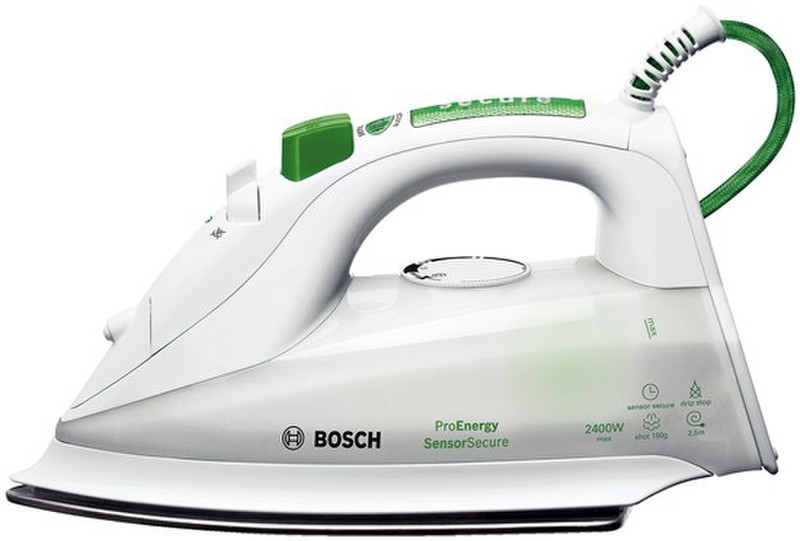 Bosch TDA7658 Steam iron Palladium soleplate 2400W White iron