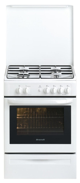 Brandt KGC1005W Freestanding Gas White cooker