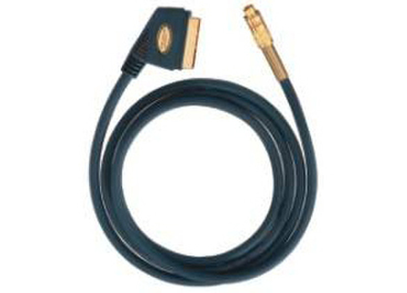 OEHLBACH 1.5m Scart/S-Video M/M 1.5m SCART (21-pin) S-Video (4-pin) Schwarz Videokabel-Adapter
