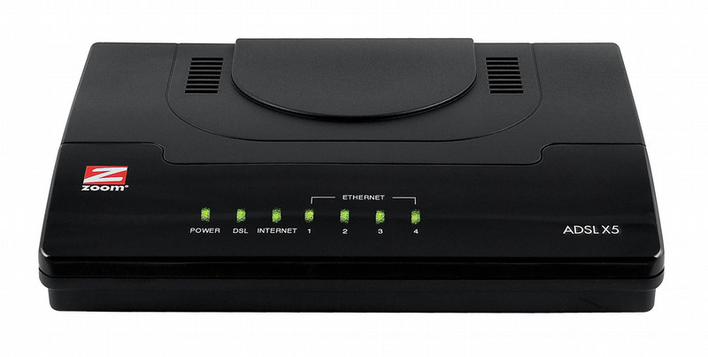 Zoom 5754 Eingebauter Ethernet-Anschluss ADSL Schwarz Kabelrouter