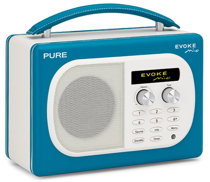 Pure Evoke Mio Портативный Цифровой Синий, Белый радиоприемник