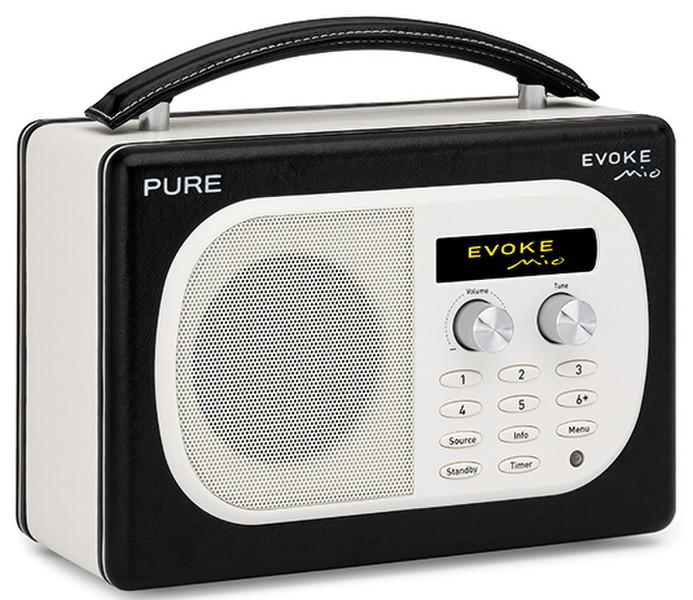 Pure Evoke Mio Портативный Цифровой Черный, Белый радиоприемник