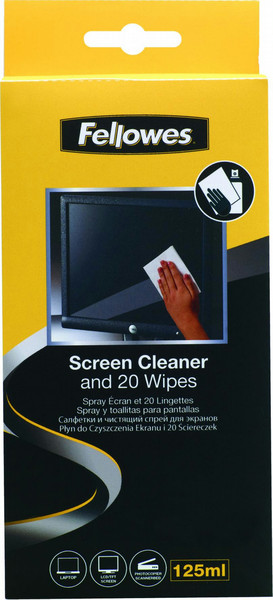 Fellowes 99701 LCD/TFT/Plasma Equipment cleansing dry cloths & liquid 125мл набор для чистки оборудования