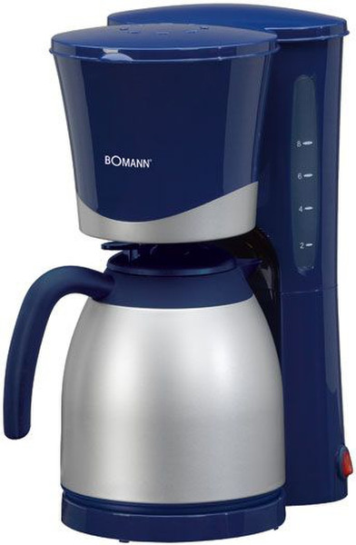 Bomann KA 168 CB Drip coffee maker 1L 10cups Blue,Silver