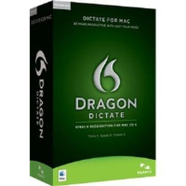 Nuance Dragon Dictate 2.5, Mac, CD, Mini Box, DEU