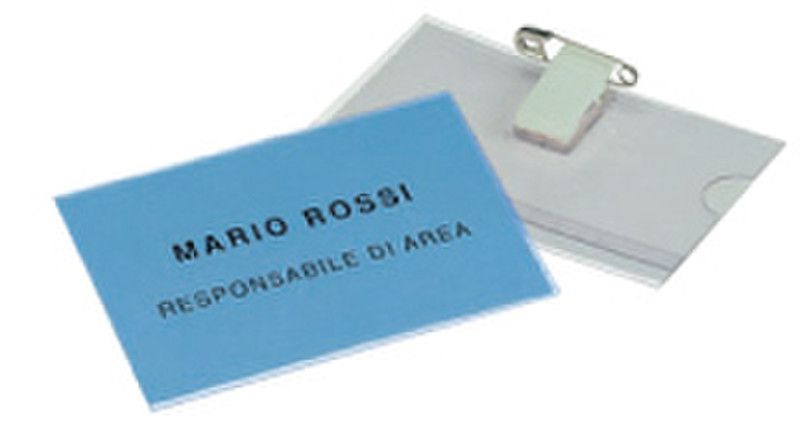 Molho Leone Badge holder Economy Clip + pin Metal,Plastic 50pc(s)