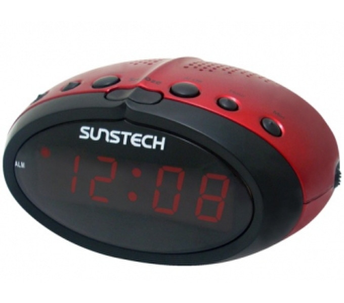 Sunstech FRA15 Часы Аналоговый Черный, Красный радиоприемник