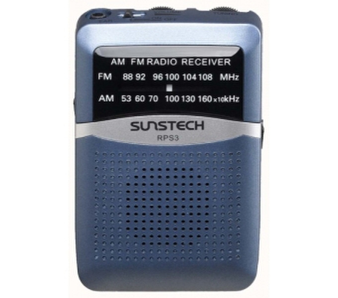 Sunstech RPS3 Tragbar Analog Blau Radio