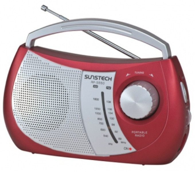 Sunstech RPS550 Portable Analog Grey,Red