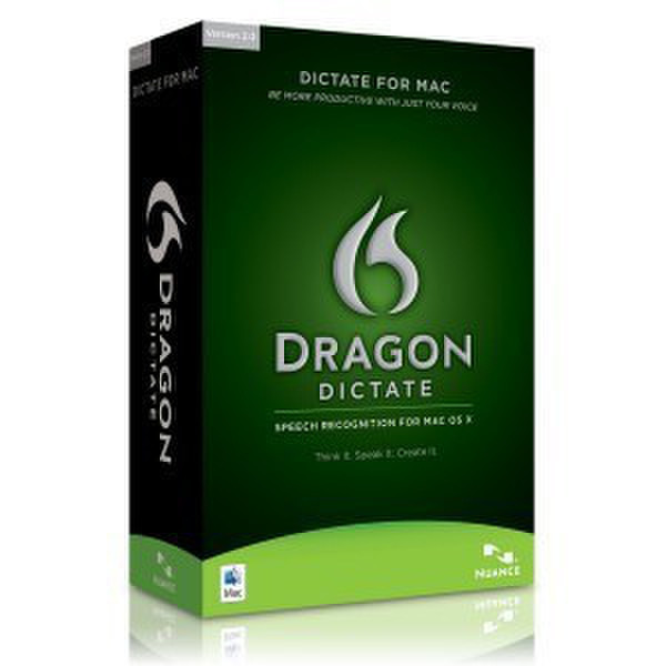 Nuance OmniPage Dragon Dictate v2.5, Mac, CD, UPG, DE