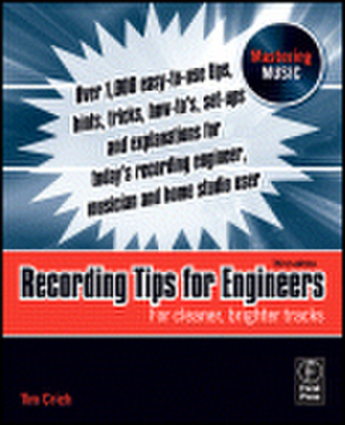 Elsevier Recording Tips for Engineers 320страниц руководство пользователя для ПО