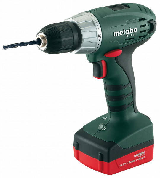 Metabo 6.02135.50 Дрель с рукояткой пистолетного типа Литий-ионная (Li-Ion) 1.3А·ч 1350г Черный, Зеленый, Cеребряный аккумуляторная комби-дрель