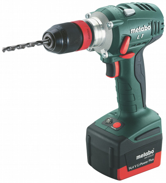 Metabo 6.02107.50 Дрель с рукояткой пистолетного типа Литий-ионная (Li-Ion) 3А·ч 1800г Черный, Зеленый, Красный, Cеребряный аккумуляторная комби-дрель