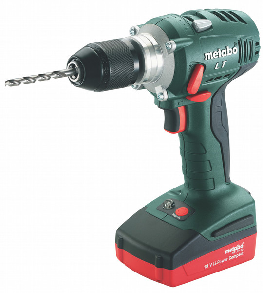 Metabo 6.02139.55 Дрель с рукояткой пистолетного типа Литий-ионная (Li-Ion) 1.3А·ч 1700г Черный, Зеленый, Красный, Cеребряный аккумуляторная комби-дрель