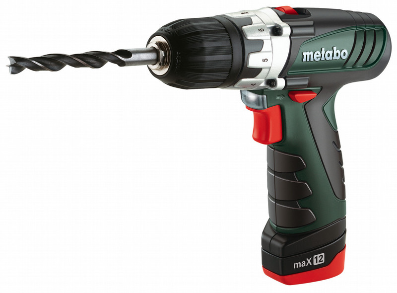 Metabo 6.00092.50 Дрель с рукояткой пистолетного типа Литий-ионная (Li-Ion) 1.5А·ч 900г Черный, Зеленый, Красный, Cеребряный аккумуляторная комби-дрель