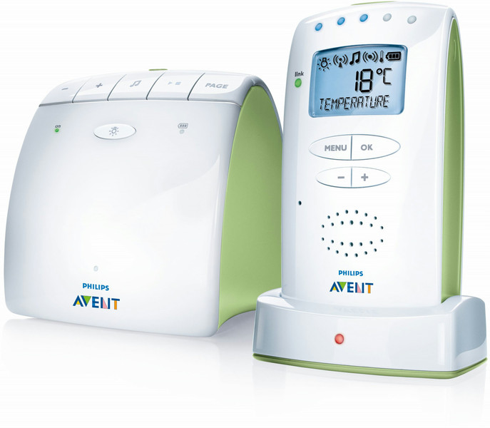 Philips AVENT Baby monitor SCD526/00 DECT babyphone 120канала Зеленый, Белый радио-няня