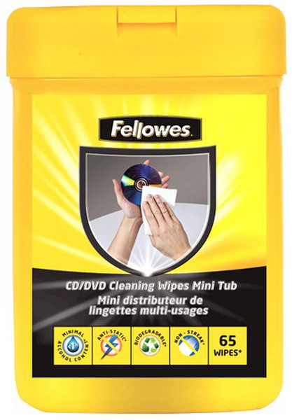 Fellowes 9986303 CD's/DVD's Equipment cleansing wet cloths набор для чистки оборудования