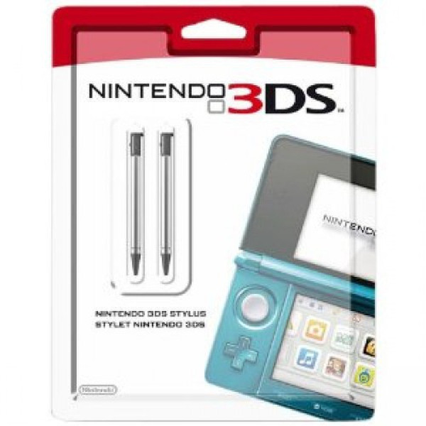 Nintendo 3DS Stylus (Set of 2) Silver stylus pen