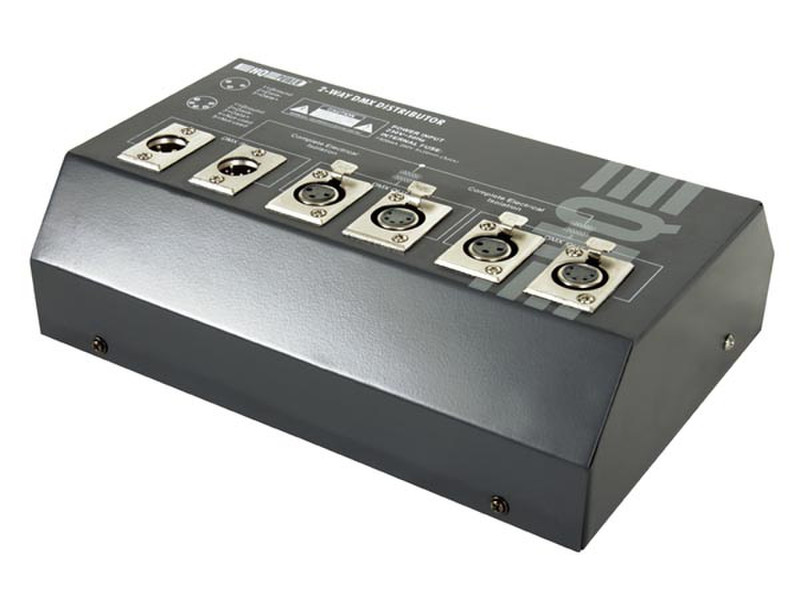 HQ Power 2-WAY DMX distributor Проводная Черный пульт дистанционного управления
