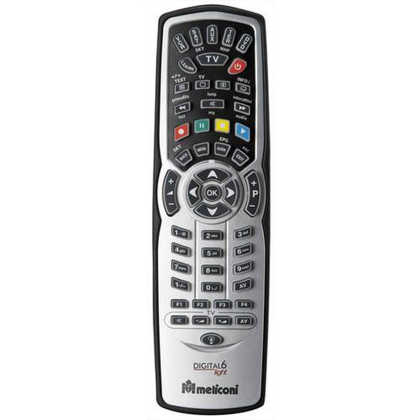 Meliconi GumBody Digital 6 Light IR Wireless push buttons Black,Silver remote control