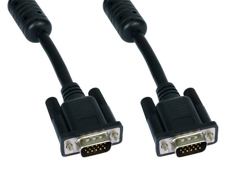 Cables Direct 5m SVGA 5m VGA (D-Sub) VGA (D-Sub) Schwarz, Chrom VGA-Kabel