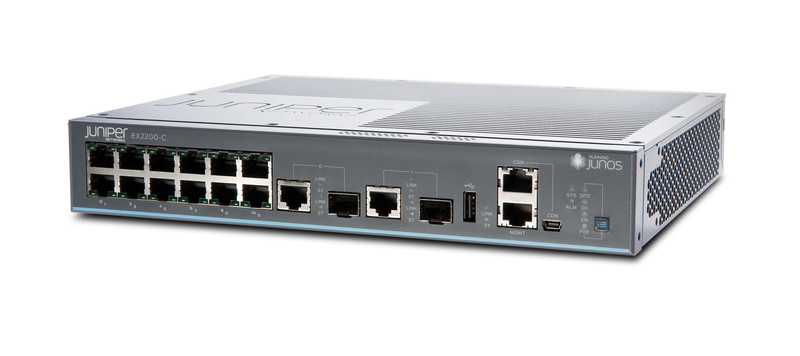 Juniper EX2200-C gemanaged L2 Gigabit Ethernet (10/100/1000) Energie Über Ethernet (PoE) Unterstützung 1U Grau
