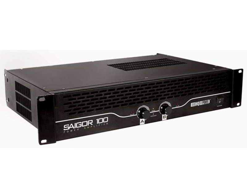 HQ Power SAIGOR 100 2.0 Leistung/Phase Verkabelt Schwarz Audioverstärker