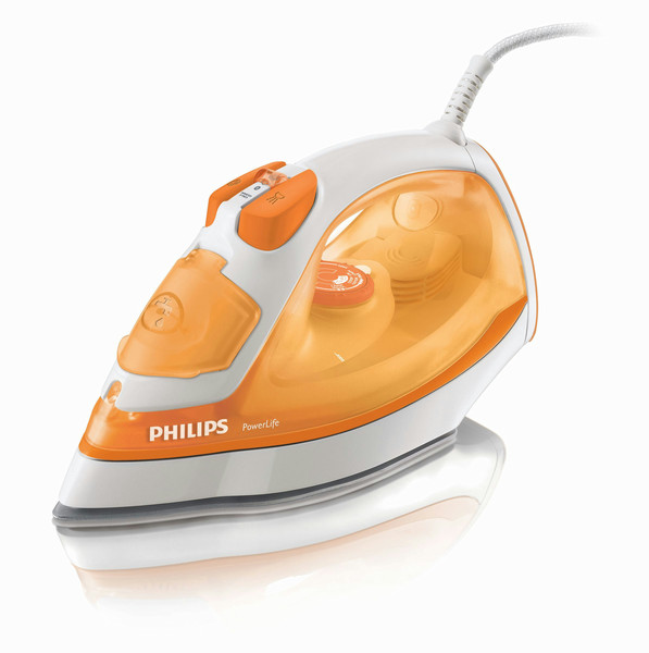 Philips PowerLife GC2960/27 Steam iron 2200W Orange,White iron