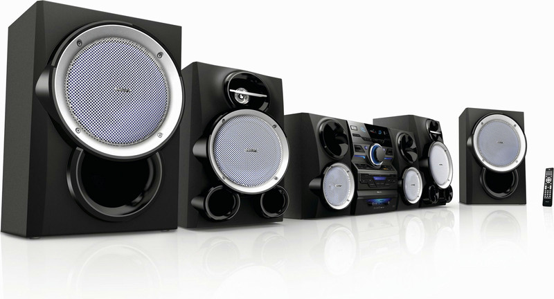 Philips FWM998X/77 Mini set 1300Вт Черный, Синий домашний музыкальный центр