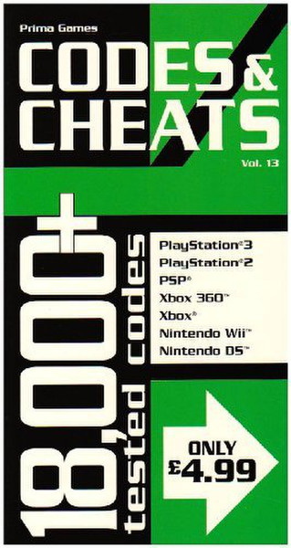 Prima Games Codes and Cheats Volume 13 (UK Edition) Englische Software-Handbuch