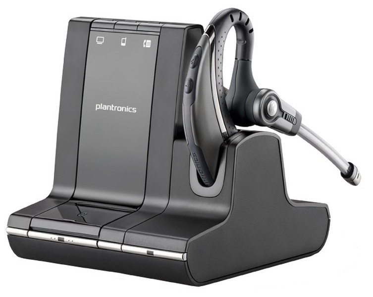 Plantronics Savi W730/A DECT Monophon Ohrbügel Schwarz Headset