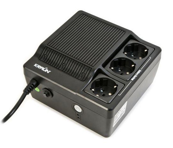 Kraun Compact 550VA 550VA 3AC outlet(s) Compact Black uninterruptible power supply (UPS)